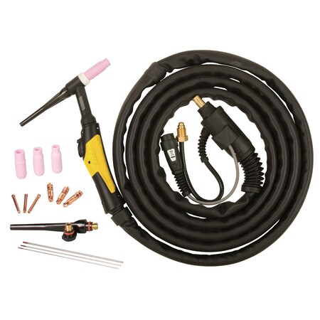 Tweco Tweco TIG Torch 26, 8-pin, w/Hand Remotes, 12.5 ft (3.8 m), 50 mm & Accessory Kit W4013600